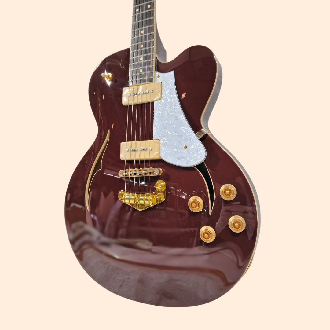 Meaden-6 Gold Metallic – Waterstone Guitars Meaden-6 Gold Metallic – Waterstone Guitars
